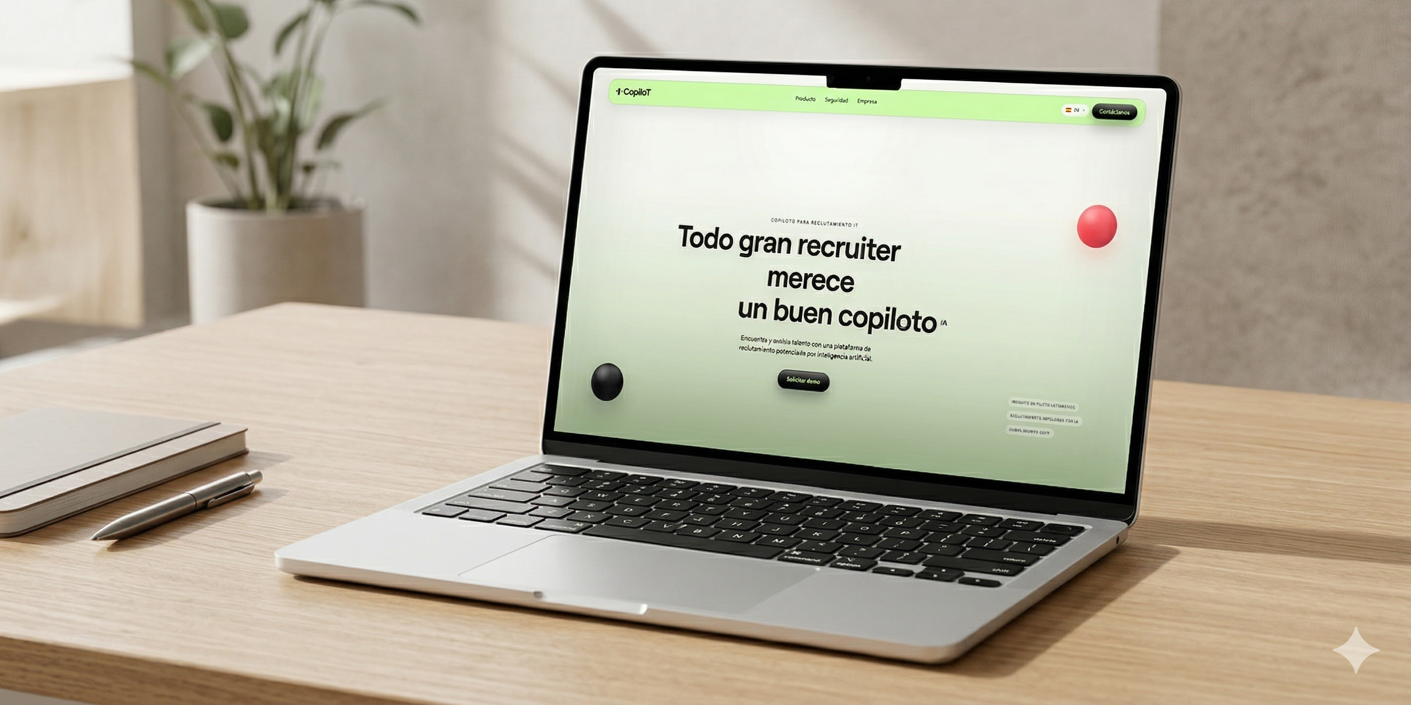 Reclutador revisando candidaturas en portátil